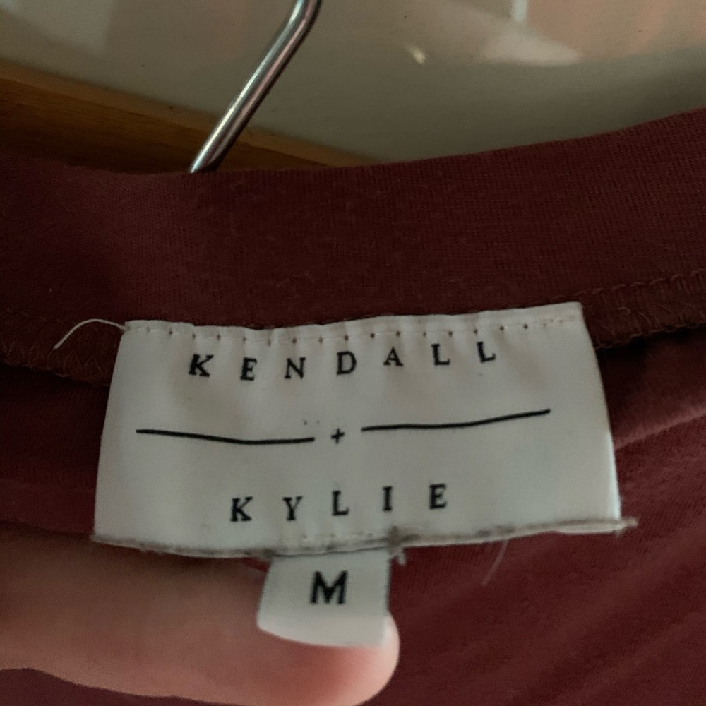 Kendall and Kylie High Leg Maroon Skirt